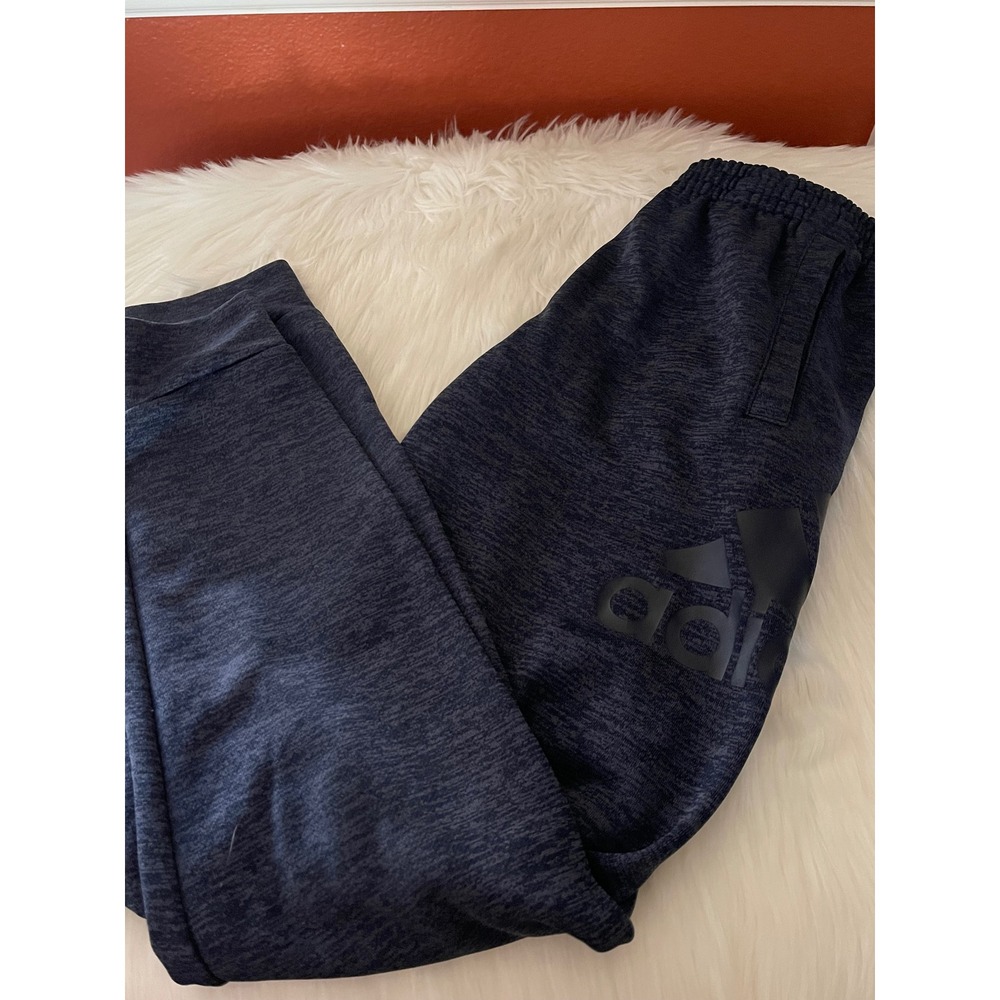 Adidas Joggers kids Girls  Size L 14/16  Navy Blue Athletic Pants Used
